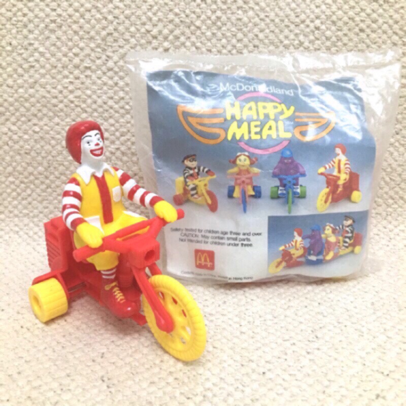 {單售} 1991 麥當勞 兒童餐玩具 四小福 騎自行車輪 McCharacters On Bike 全新原裝袋 未拆封