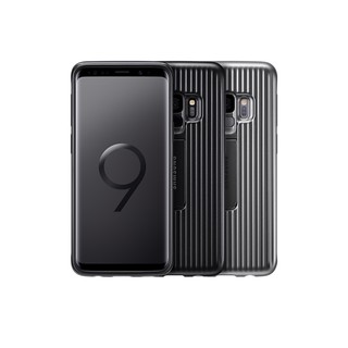 「出清」原廠 三星 Samsung Galaxy S9 立架式保護皮套 黑 防撞 手機架