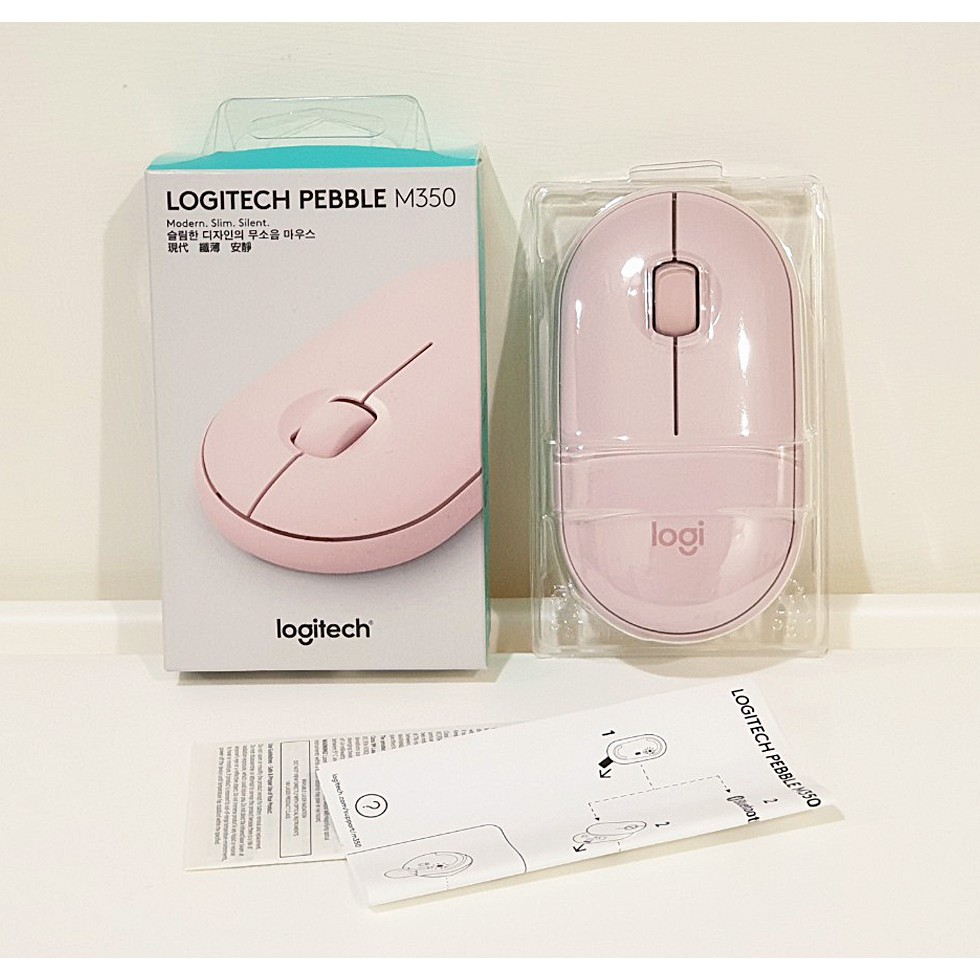 【近全新】Logitech Pebble M350 無線滑鼠 藍芽滑鼠 ipad滑鼠 玫瑰粉 台灣原廠公司貨 羅技