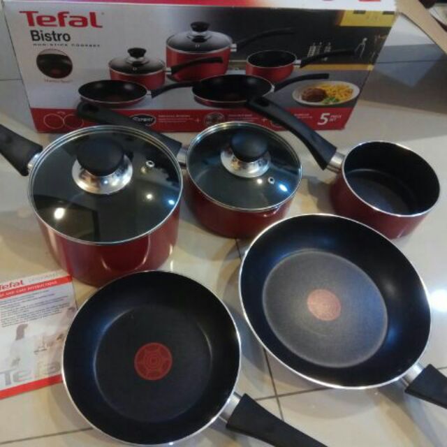 全新正貨 TEFAL bistro老饕系列 特福 廚房五入組 七入組鍋具 平底鍋 煮鍋 煎鍋 湯勺 鍋剷 湯鍋