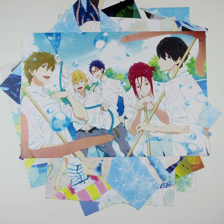 獨家預購 動漫周邊free 男子游泳部七瀨遙橘真琴海報一套八張42cm 29cm 蝦皮購物