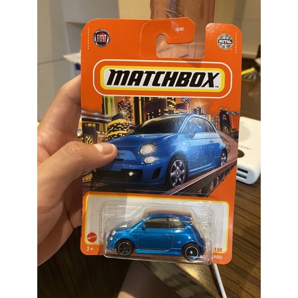 火柴盒 Matchbox 2019 FIAT 500 Turbo 飛雅特掀背車 藍色
