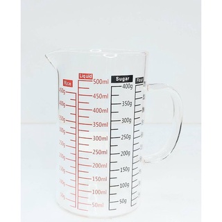 【錢滾滾】TA-G-15-500寶馬牌玻璃多功能量杯 500cc台灣製/拉花杯/公杯/泡茶杯/手作咖啡器具/實驗玻璃杯