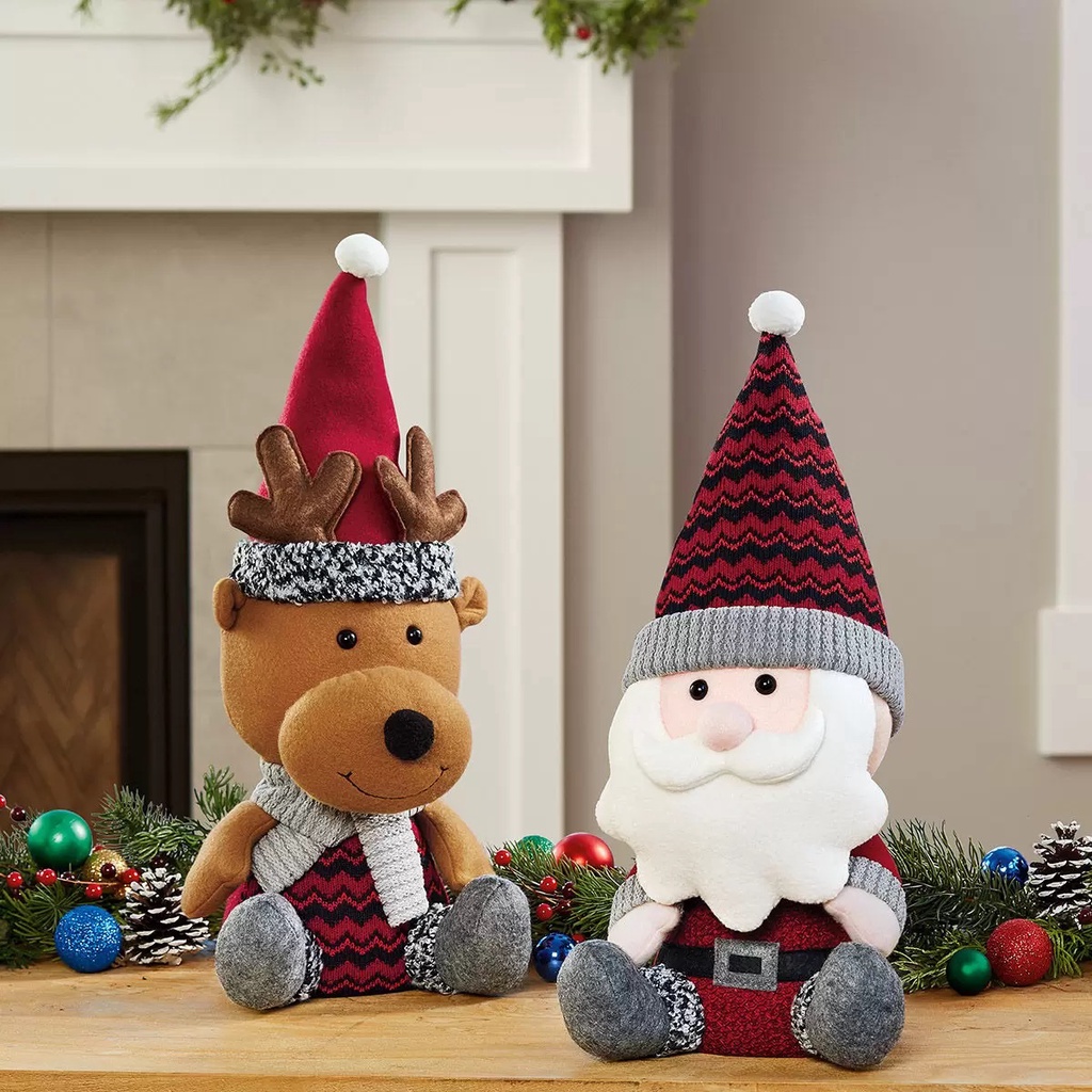 Costco 好市多代購 免運 聖誕裝飾玩偶  2入組 聖誕節 擺飾 娃娃 聖誕老公公 聖誕老人 麋鹿 馴鹿 交換禮物