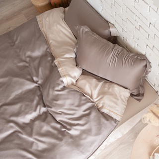 《伯尼寢具》咖啡拿鐵-素色60支天絲-床包/被套/枕套 | 天絲 被套 被單 床包 床單 被子 棉被