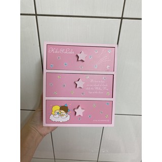 全新 正版 雙子星kiki lala木製三層收納盒 粉little twin stars