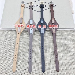 FOSSIL錶帶8mm皮帶適配ES2830ES3060ES3077ES3148手錶配件