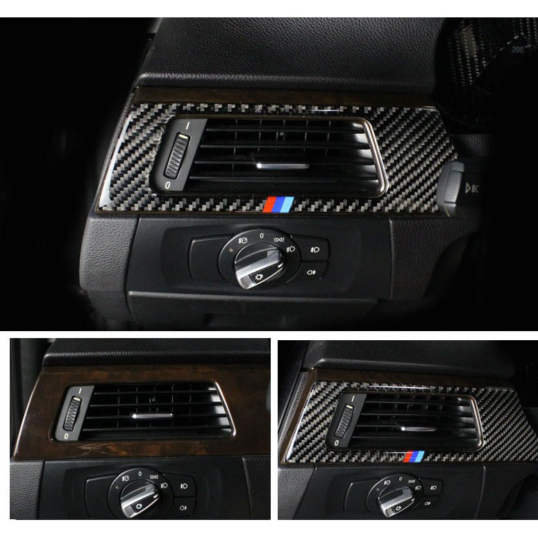 BMW 老3系 e90 內飾 碳纖維 改裝 e92 320i 325 323 328 335左出風口面板裝飾貼