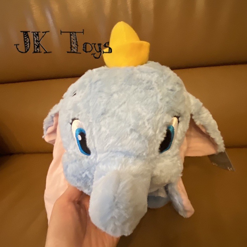 ☆JK Toys☆ 現貨 正版迪士尼娃娃 絨毛娃娃 垂耳長毛 小飛象 Dumbo 趴姿 (全新品)