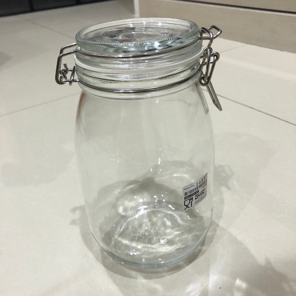 IKEA KORKEN 附蓋萬用罐 透明玻璃 玻璃罐 密封罐 萬用罐 空罐