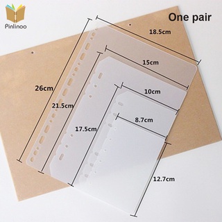 2 件/套 A5/A6/A7 塑膠活頁夾活頁索引分隔器分隔器 6 孔螺旋筆記本規劃器組織者