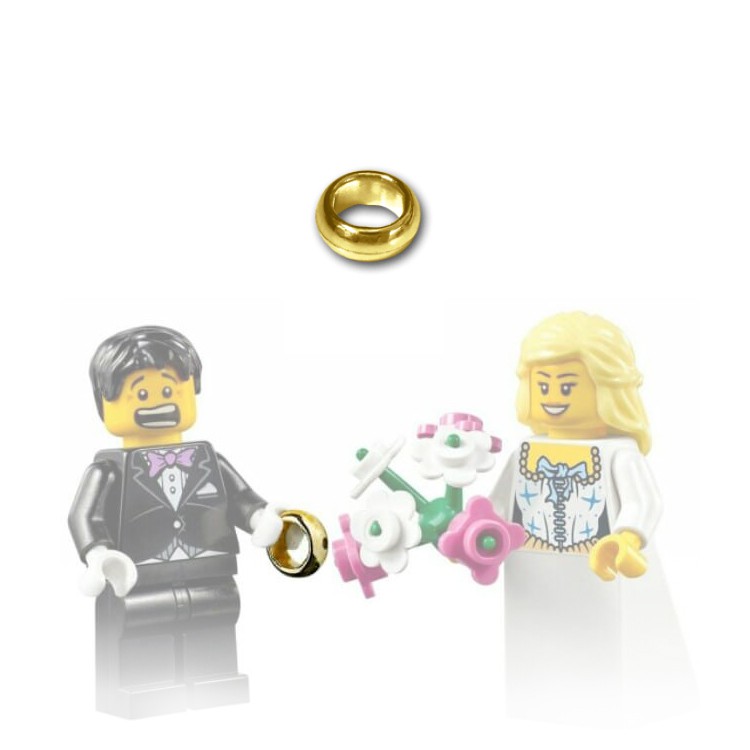 公主樂糕殿 樂高 LEGO 電鍍 魔戒 戒指 結婚戒指 11010 C066
