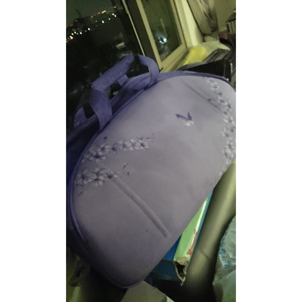 可拉可提雙輪小行李箱 紫色花朵設計文雅 皮面強固堅實耐用