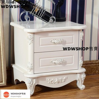 床頭櫃 臥室 收納櫃歐式床頭櫃白色簡約現代韓式臥室木質床頭櫃烤漆特價包郵儲物收納