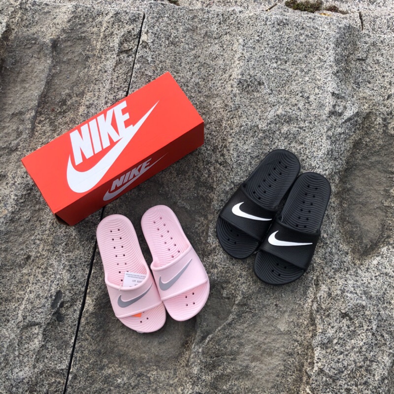 【吉米.tw】 代購 Nike Kawa Shower Slide 防水拖鞋 黑白 粉色 男女款 832528-001