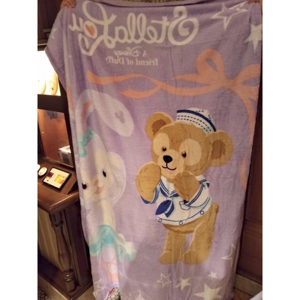 香港迪士尼Disney 達菲熊 史黛拉兔 毛毯 冷氣毯