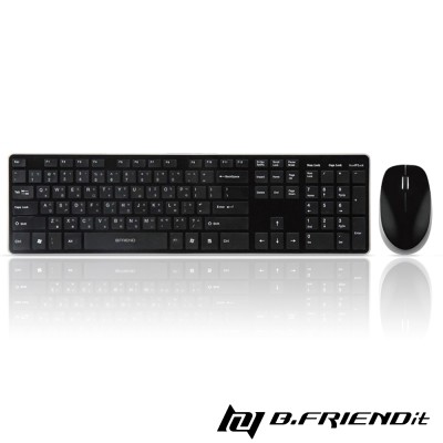 B.Friend Wirless Slim Set RF-1430 無線鍵盤滑鼠組 黑色