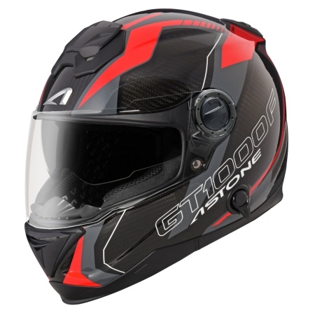 任我行騎士部品 ASTONE GT-1000F 透明碳纖/AC11紅 全罩式安全帽 雙D扣 GT1000F