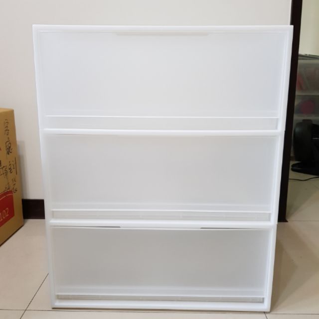 無印良品pp衣裝盒 橫式 3層 蝦皮購物