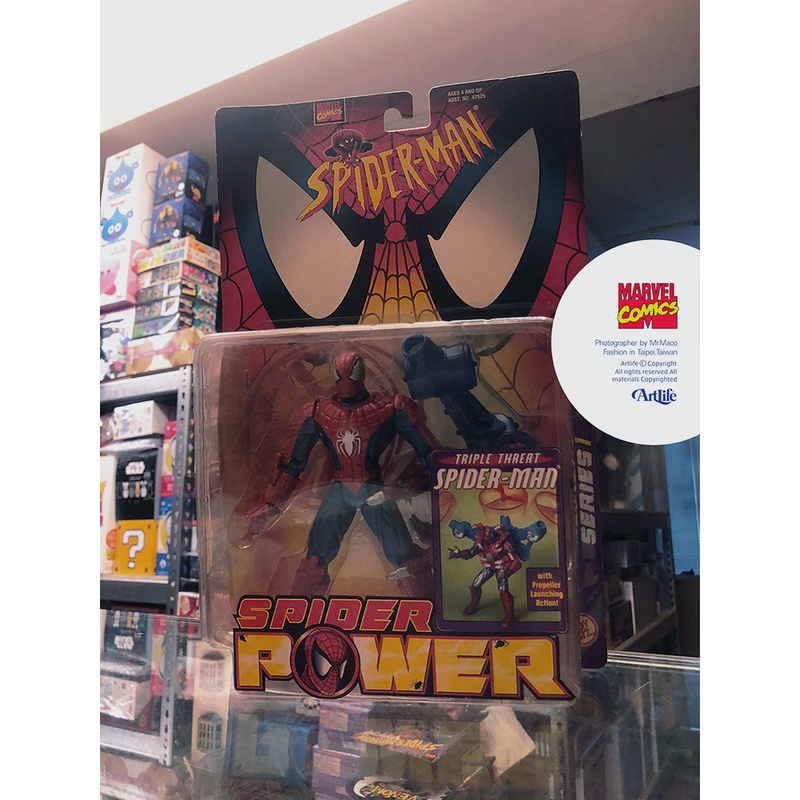 Artlife ㊁ MARVEL TOYBIZ 1998 SPIDER POWER TRIPLE THREAT 蜘蛛人