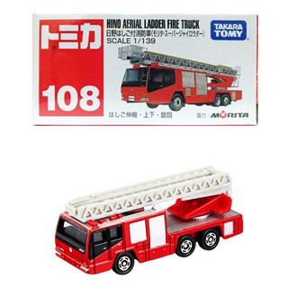 TOMICA 108 日野消防車 消防雲梯車 HINO AERIAL FIRE TRUCK 多美小汽車 號碼車