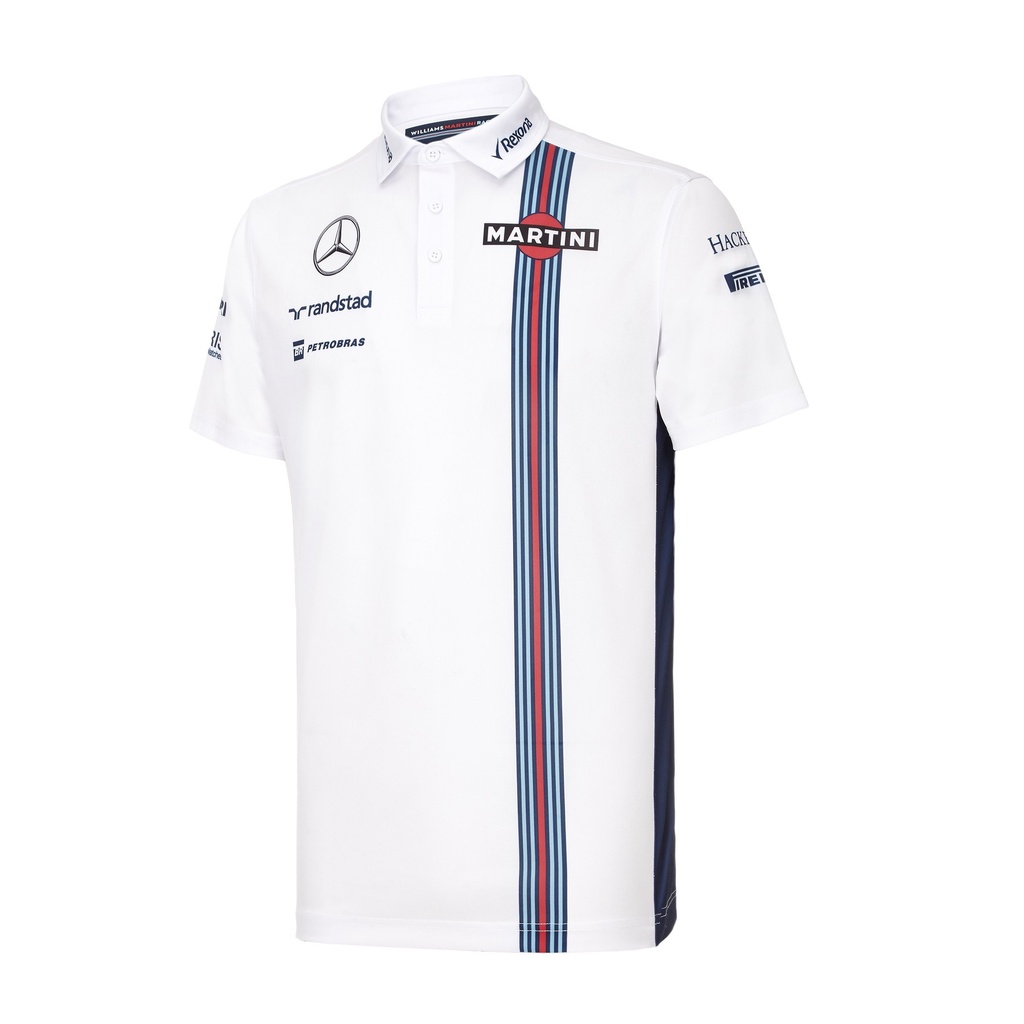 F1威廉姆斯車隊Williams賽車服短袖POLO衫體T恤汽車賓士工作衣服