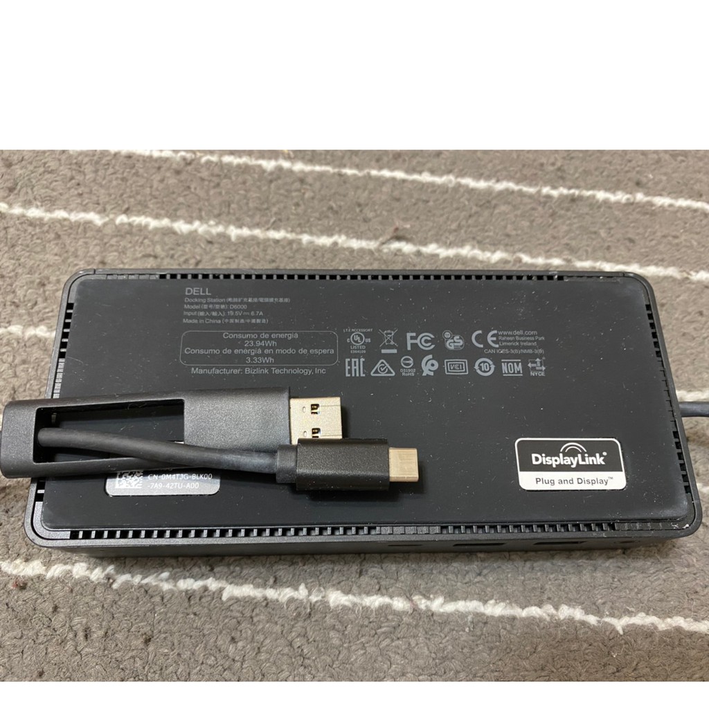 二手DELL D6000 原廠擴充底座 (USB type C HUB / Docking)