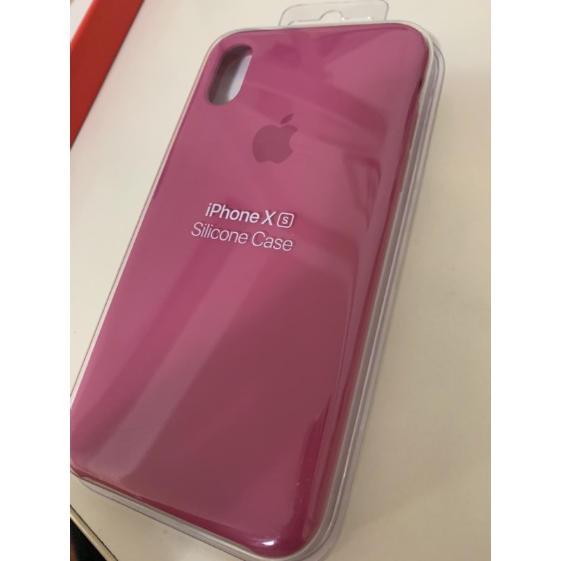 iPhone X XS 原廠 被蓋 保護殼 火龍果色