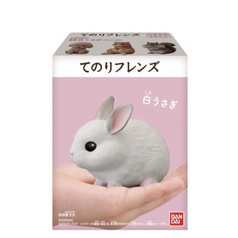 全新未拆 正版 兔子 盒玩 軟膠公仔 萌寵大集合 掌上小動物 萬代 日版 單售 小白兔 兔寶寶 塑膠玩具 食玩 稀有