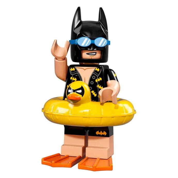 現貨【LEGO 樂高】Minifigures人偶系列: 蝙蝠俠電影人偶包抽抽樂 71017 | #5 渡假蝙蝠俠+游泳圈