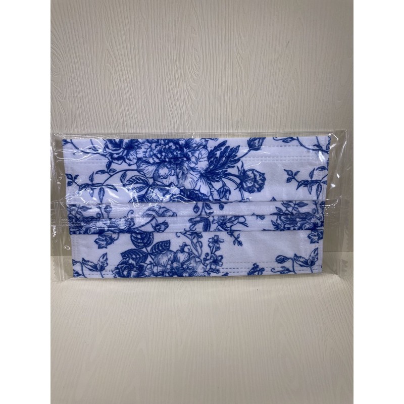 高效防護型口罩 現貨 青花瓷款40入 盒 蝦皮購物