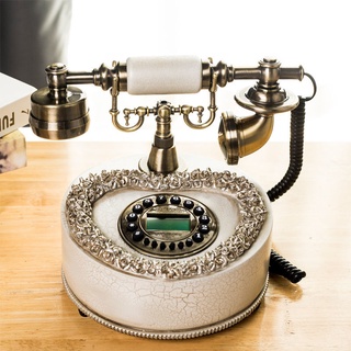 ♠✤♨清倉處理歐式復古電話機家用有線仿古歐美老電話座機客廳裝飾擺件