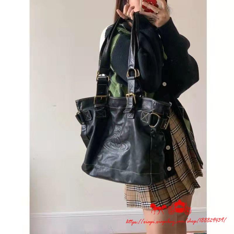 ▥▫vivienne westwood西太后中古包包女大容量復古通勤機車斜背包