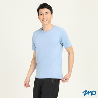 【ZMO】男木醣醇涼感短袖上衣 - 淺藍