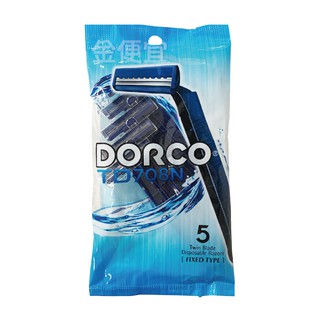 DORCO 多樂可 不鏽鋼刮鬍刀 輕便刀 5支/入 韓國 刮鬍刀 刀片 刮鬍刀 刀片 通用刮鬍刀