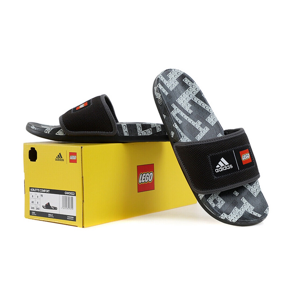 【毒】adidas 樂高 LEGO X ADILETTE COMFORT 運動拖鞋 GW0822