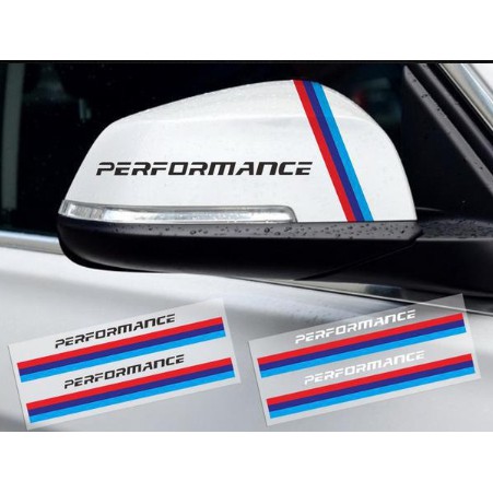 三色 BMW PERFORMANCE 後視鏡貼紙 一對裝 反光 防水 E60 E92 E90 F30 F20 F36