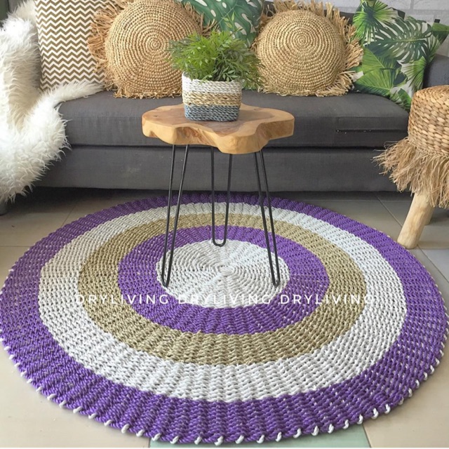 120cm PANCAWARNA 紫色地毯