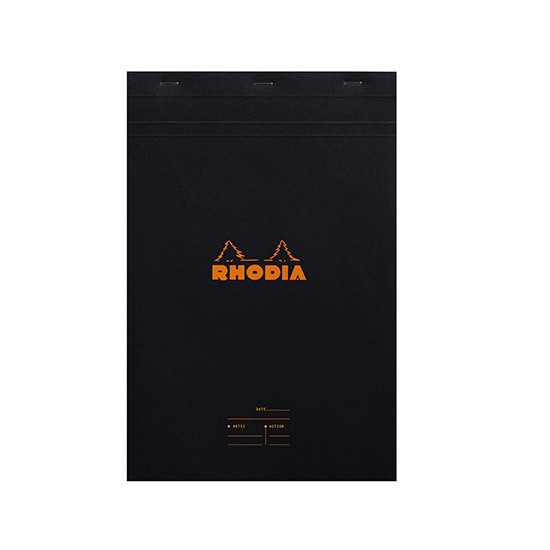 Rhodia Classic Le “R“ N°19 A4+ 經典系列 黑皮 上掀可撕式會議記錄本 -耕嶢工坊