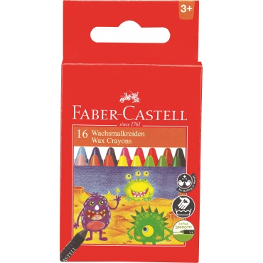 FABER-CASTELL輝柏 大眼星球無毒蠟筆-16色120050【市價80元】