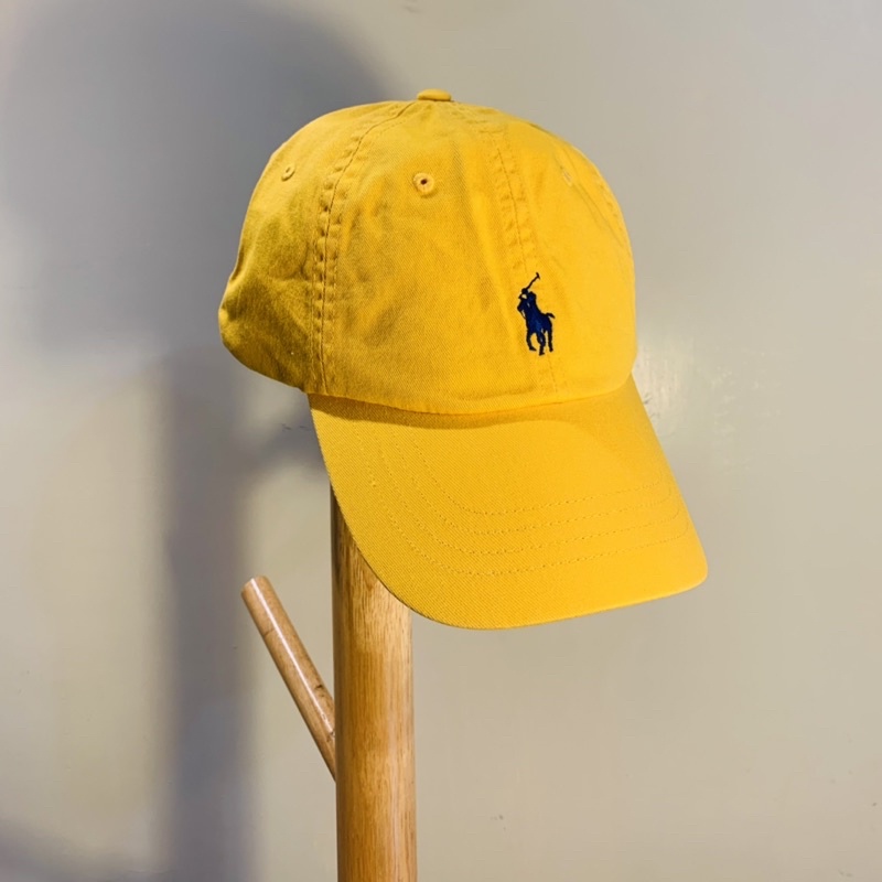 美國代購🇺🇸 全新正品附購證 POLO Ralph Lauren Gold Cap 刺繡小馬老帽 黃藍 棒球帽