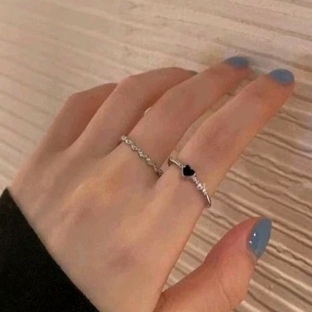 《HYJ現貨》氣質愛心戒指|暗黑戒指|氣質戒指|顯白戒指|