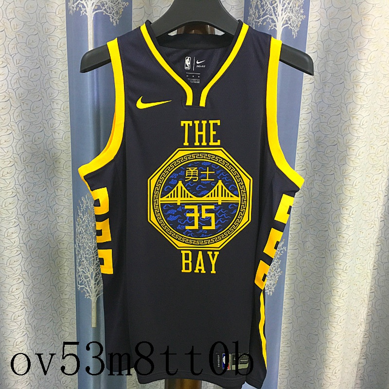 NBA正品勇士隊35號杜蘭特球衣 運動籃球服背心城市版限定中文 SW