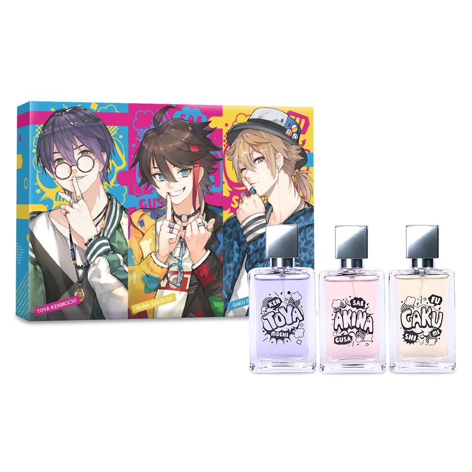 にじさんじ 香水 剣持刀也 三枝明那 伏見ガク ステッカーあり にじさんじ 香水 剣持刀也/三枝明那/伏見ガク/黛灰 - メルカリ
