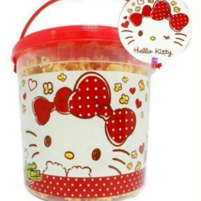 卡滋Hello Kitty 爆米花 限定版🎉🎉

雙味超級桶（焦糖Vs原味）