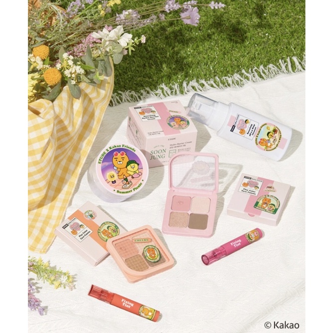 ETUDE x Kakao 聯名彩妝 四色眼影盤 唇釉 眼影 面霜 潔顏慕斯 Orange Mojito