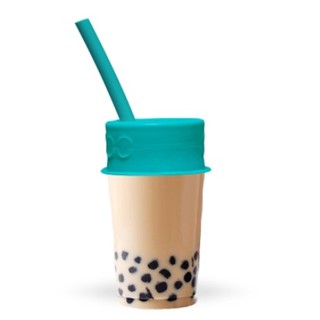 【LUUMI】Bubble Tea Lid 加拿大【100%白金矽膠杯蓋+粗吸管】藍 黃 透明白 紅 珍珠奶茶密封蓋