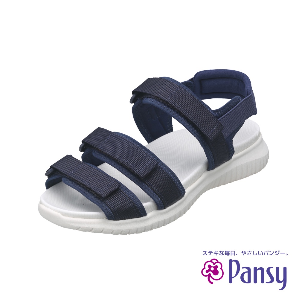 【PANSY】PANSY寬條涼鞋 5536 藍色