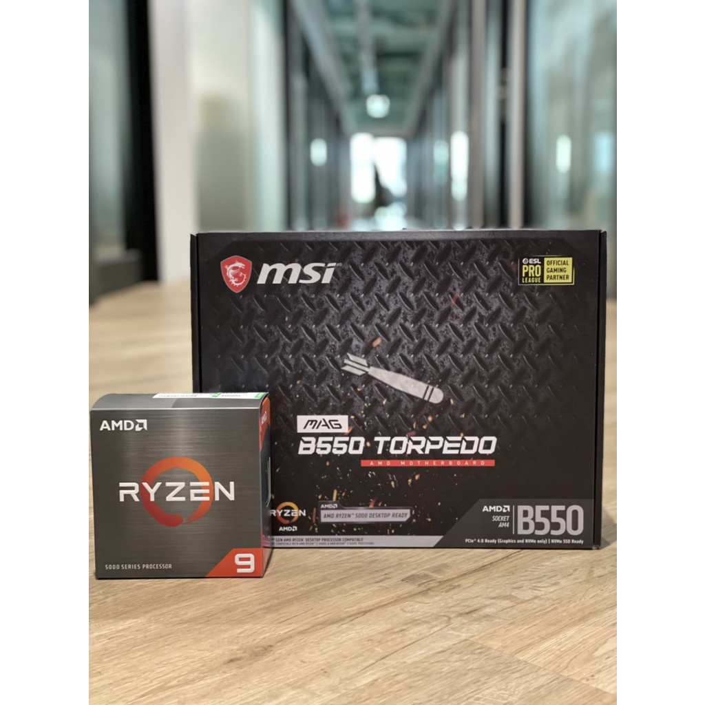 【全新未拆】AMD Ryzen 9 5900X + 微星MSI MAG B550 TORPEDO 台灣公司貨 可刷卡分期