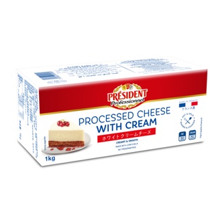 【聖寶】總統牌鮮奶油白乾酪(奶油乳酪) - 1kg /條 [ 冷藏配送 ]